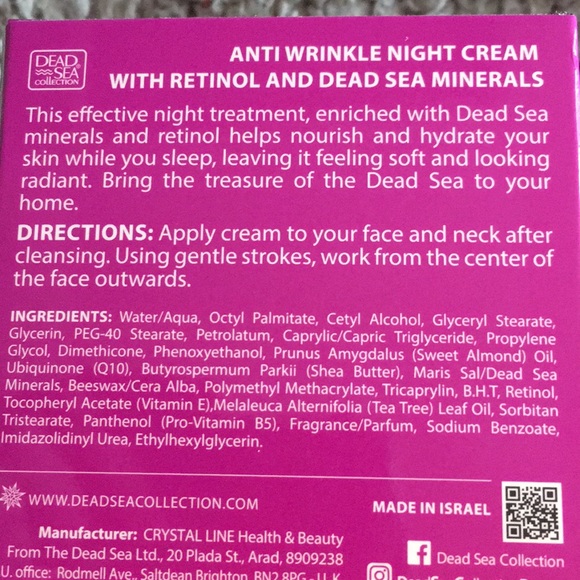 NIB Dead Sea Anti Wrinkle Retinol Night/Day Cream - Picture 5 of 6
